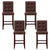 Artiss 4x Bar Stools Kitchen Dining Chairs Counter PU Leather Wooden Ada Brown