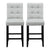 Artiss 2x Bar Stools Kitchen Dining Chairs Counter Fabric Stool Wooden Ada Grey
