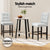 Artiss 2x Bar Stools Kitchen Dining Chairs Counter Fabric Stool Wooden Ada Grey