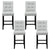 Artiss 4x Bar Stools Kitchen Dining Chairs Counter Fabric Stool Wooden Ada Grey