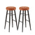 Artiss 2x Bar Stools Kitchen Dining Chairs Counter Round PU Leather Lane Brown