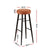 Artiss 2x Bar Stools Kitchen Dining Chairs Counter Round PU Leather Lane Brown