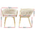1 Artiss Dining Chair Velvet Armchair Beige