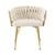 1 Artiss Dining Chair Velvet Armchair Beige