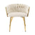 1 Set of 2 Artiss Dining Chairs Velvet Armchair Beige
