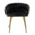 Artiss 1x Dining Chair Armchair Cafe Kitchen Lounge Chairs Velvet Weaving Black