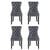 1 Set of 4 Artiss Dining Chairs Grey Velvet