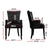 2x Artiss Dining Chairs Velvet French Provincial Armchair Black