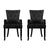2x Artiss Dining Chairs Velvet French Provincial Armchair Black