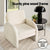 Artiss Armchair Accent Chair Lounge Tub Sofa Couch Curved Arm Seat Boucle White