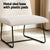 Artiss Accent Chair Armchair Cross Leg Beige