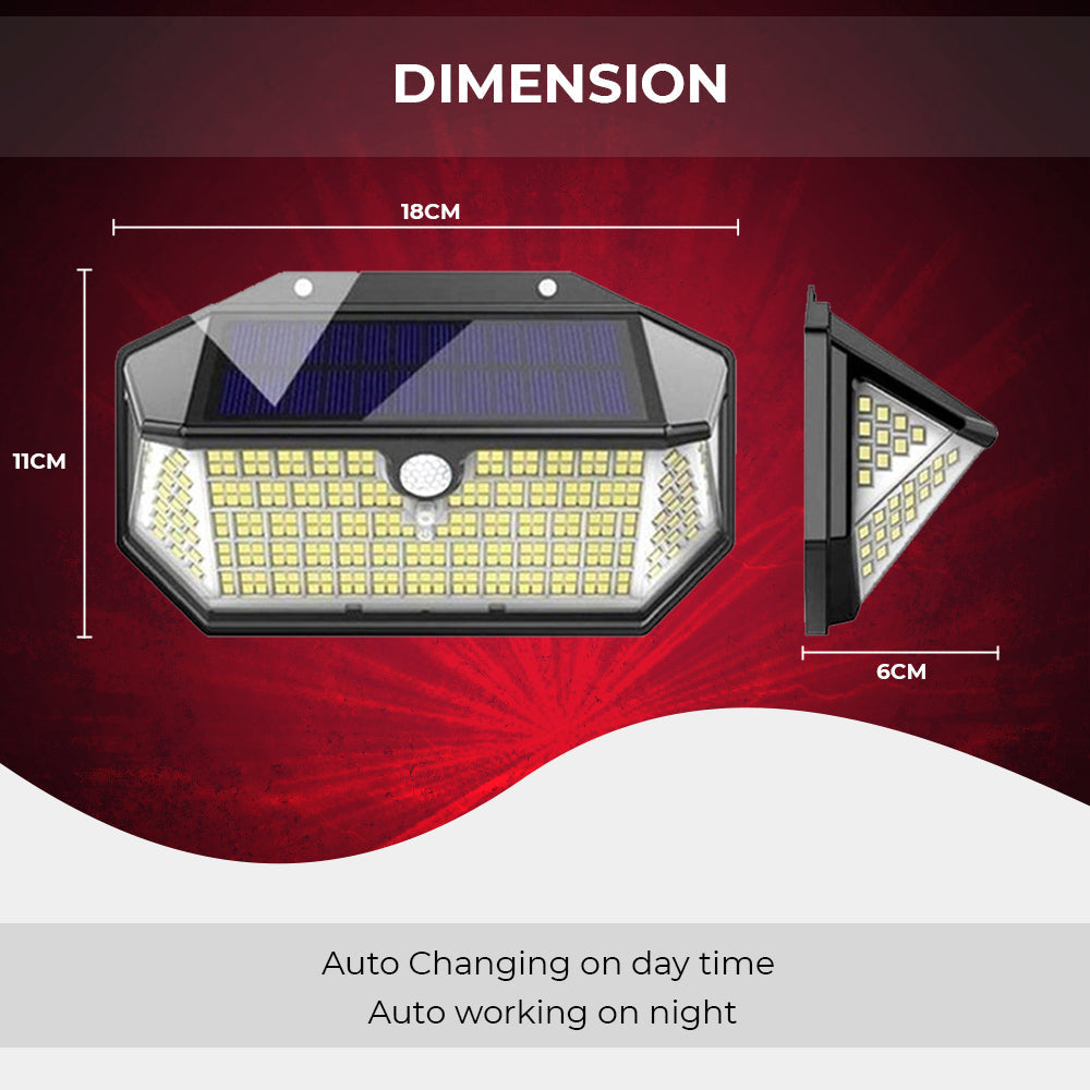 Dimnezz 5-Sided Human Induction Outdoor Garden LED Lamp