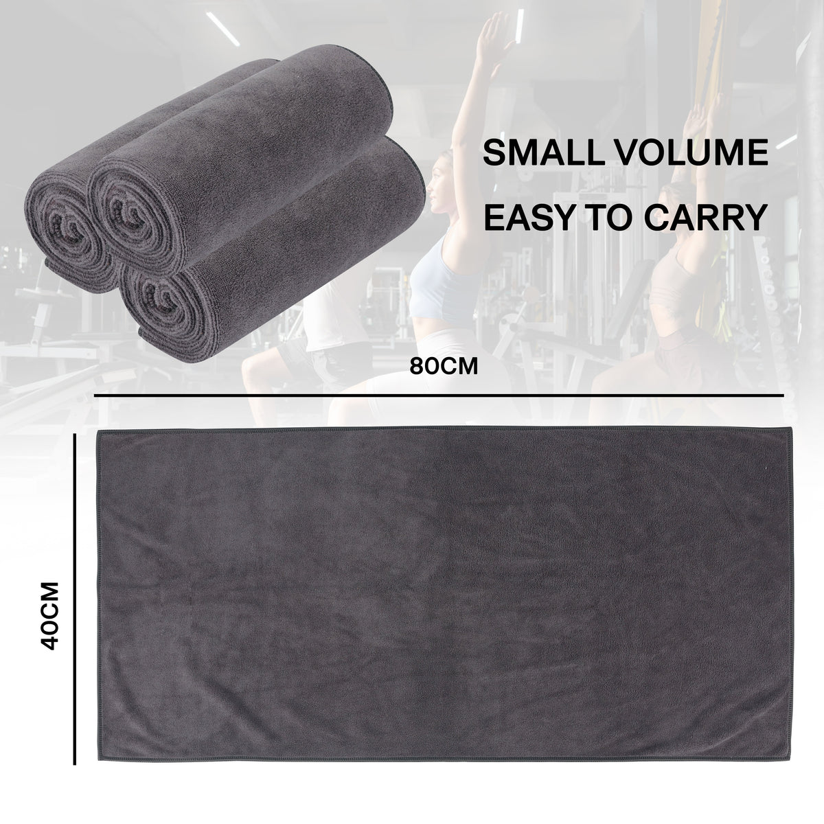 Gymeek Microfiber Gym Towel Set of 3