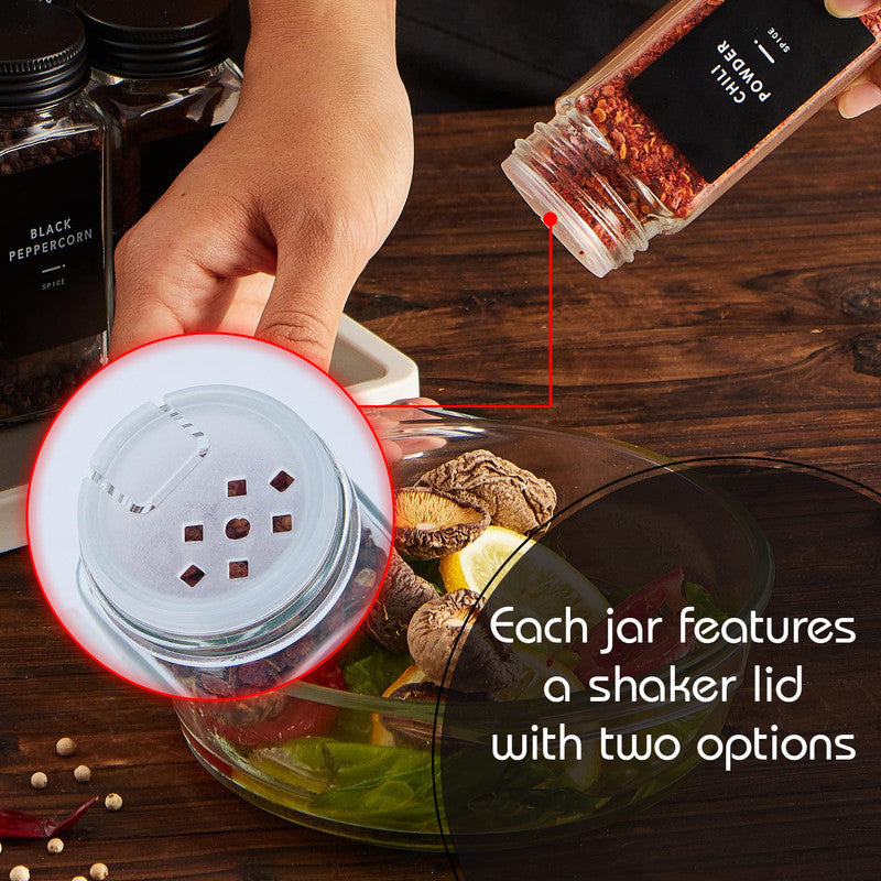 Hivvago 24-Pack 120ml Glass Spice Jars – Airtight Storage with Lids & Labels
