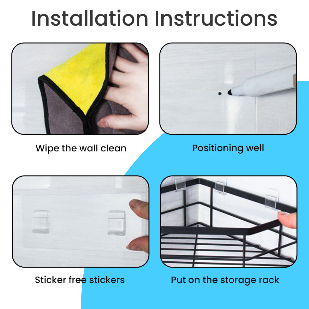 Hivvago Stainless Steel Bathroom Organizer Shelves