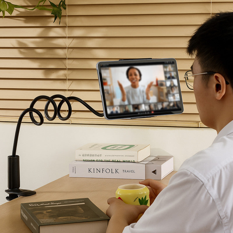 Urbanoki Gooseneck Phone Holder Flexible Clamp Mount for Bed Desk