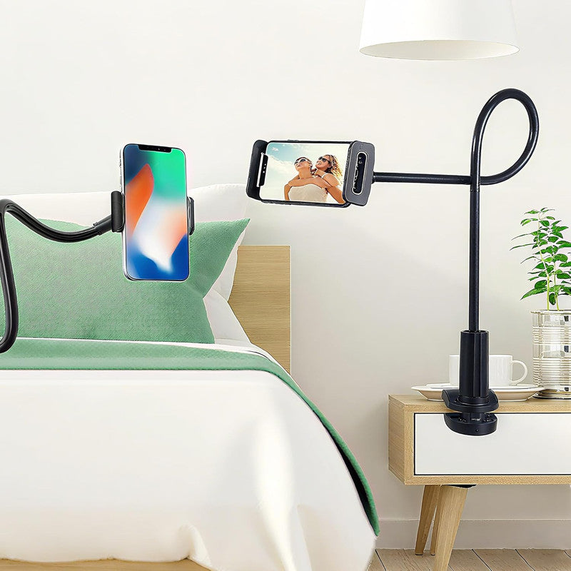 Urbanoki Gooseneck Phone Holder Flexible Clamp Mount for Bed Desk