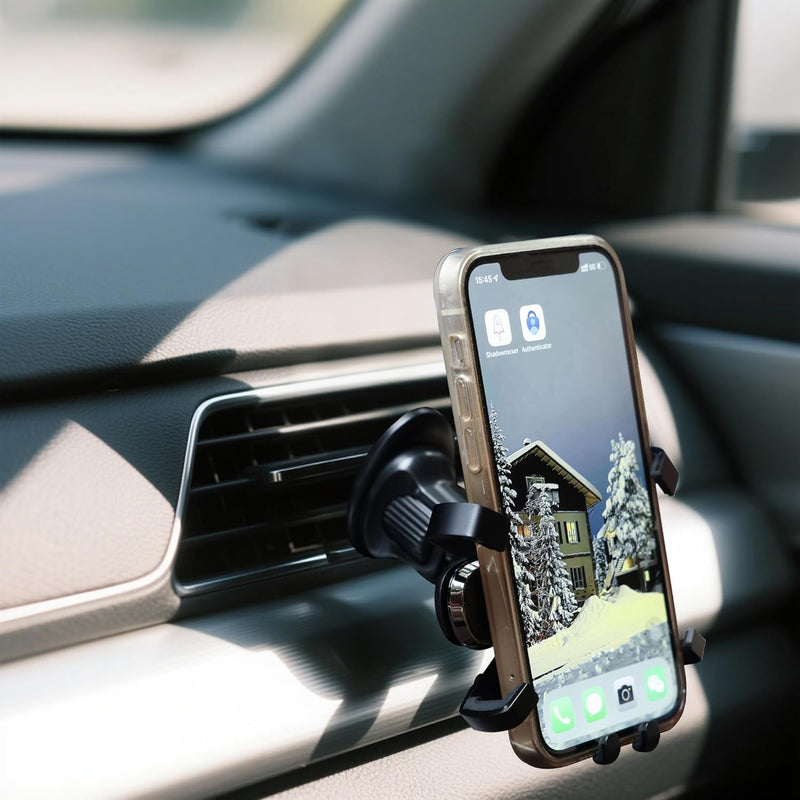 Urbanoki Air Vent Car Phone Holder Mount Strong Grip for Smartphones - Black