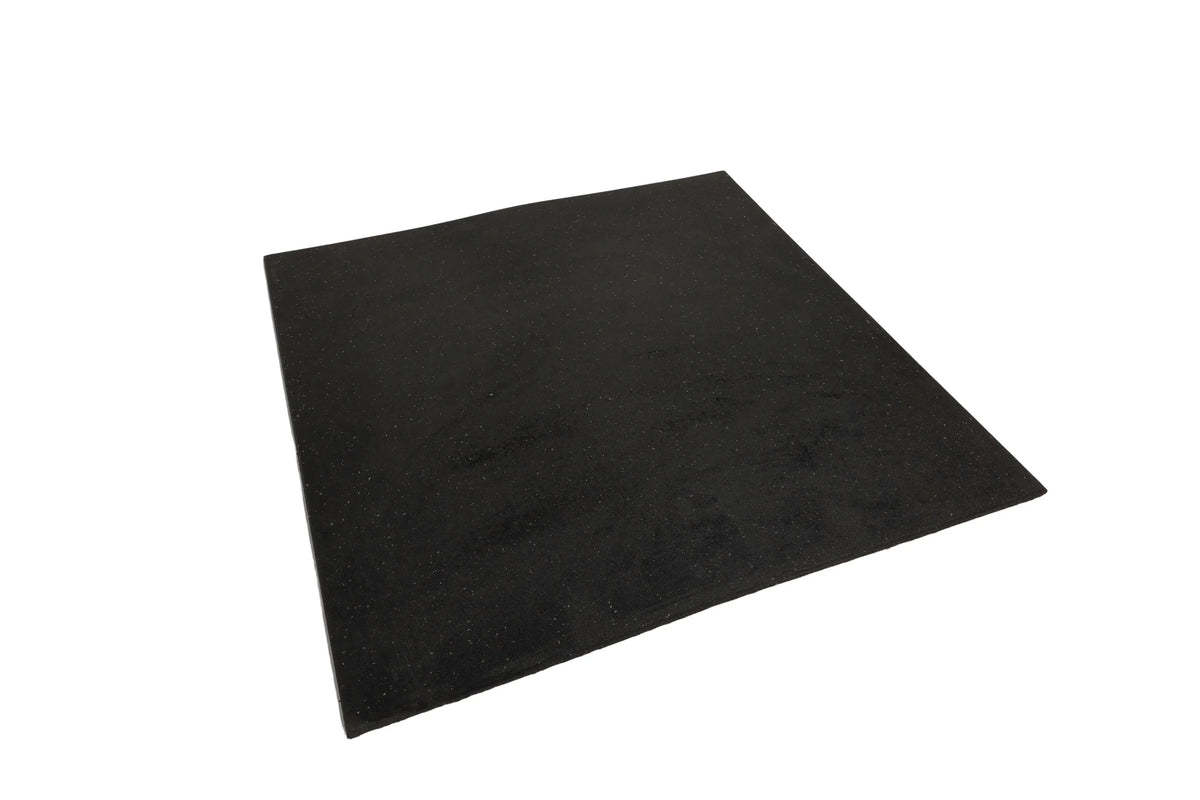 Rubber Gym Mats - Plain Black (15mmx1mx1m)