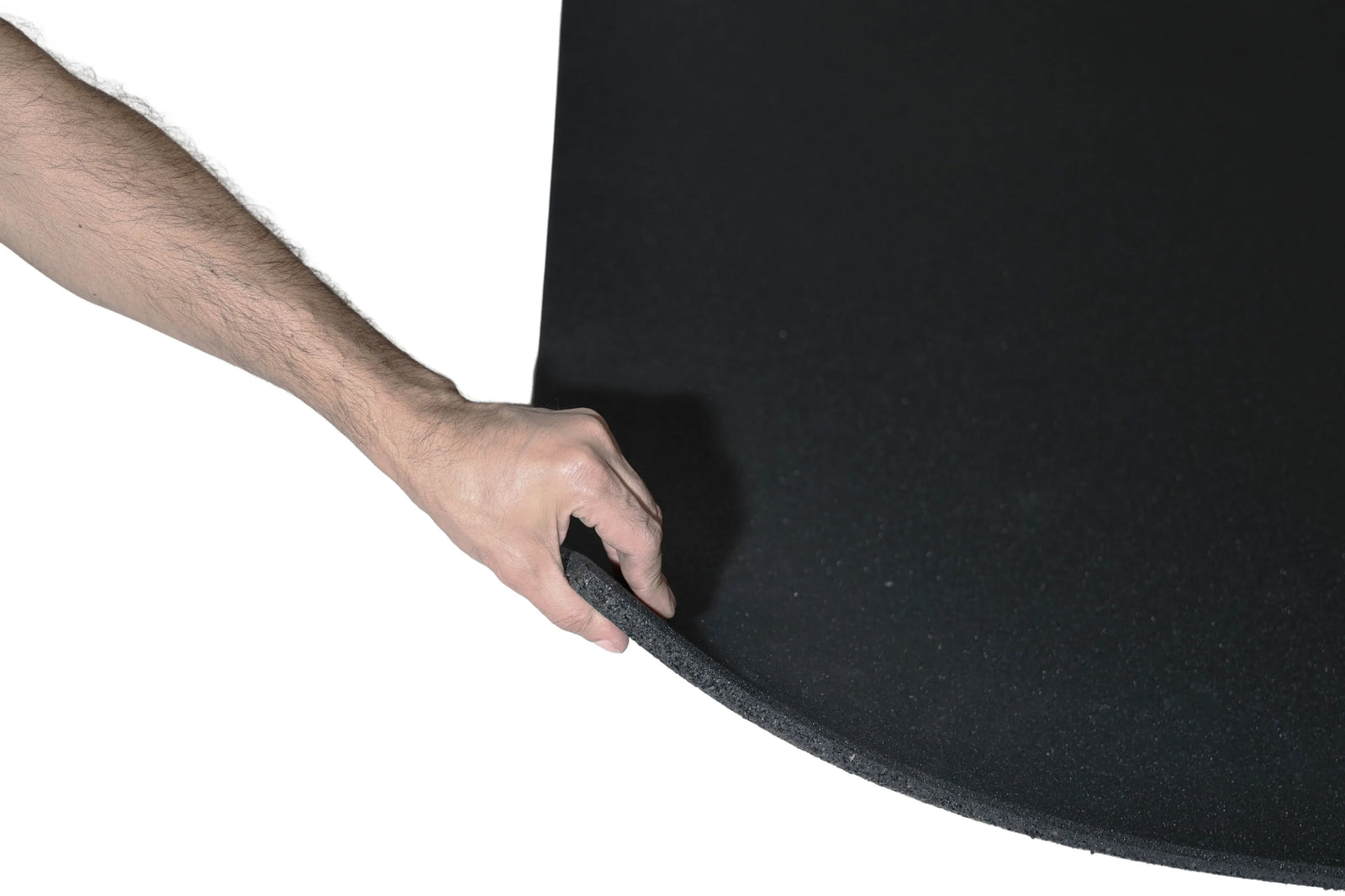 Rubber Gym Mats - Plain Black (15mmx1mx1m)