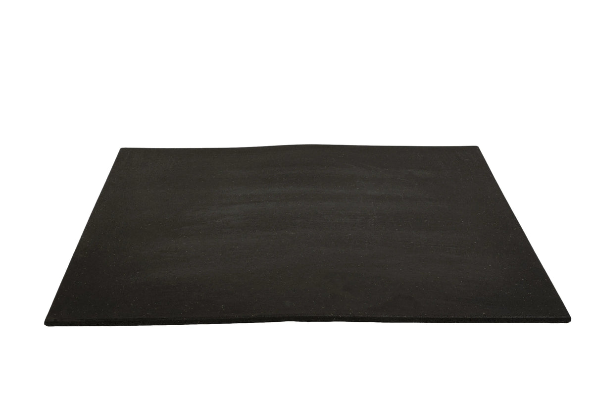 Rubber Gym Mats - Plain Black (15mmx1mx1m)