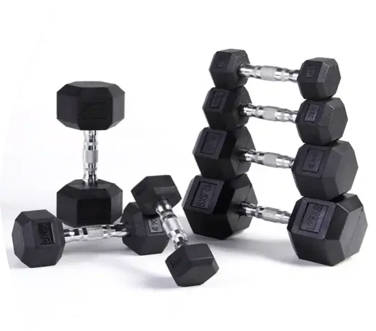 Rubber Hex Dumbbells 2X15 kg