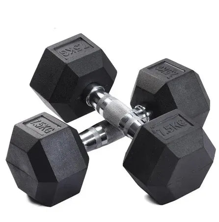 12 Pairs Hex Dumbbells PLUS Dumbbell Rack (390 kg | 2.5kg-30kg | 1.1m 3-tier Rack)