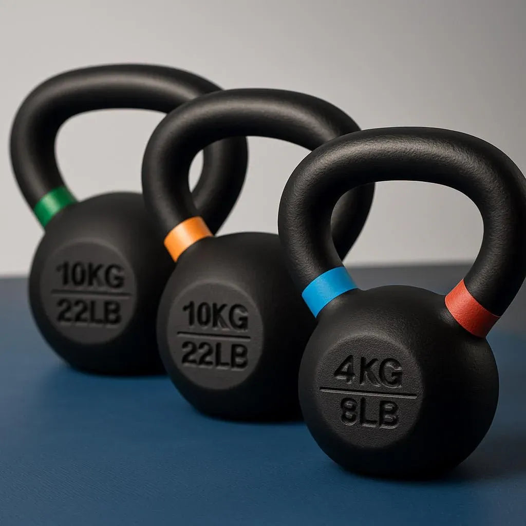 Cast Iron Vinyl Kettlebells (Colour-Marked) 11 Kg