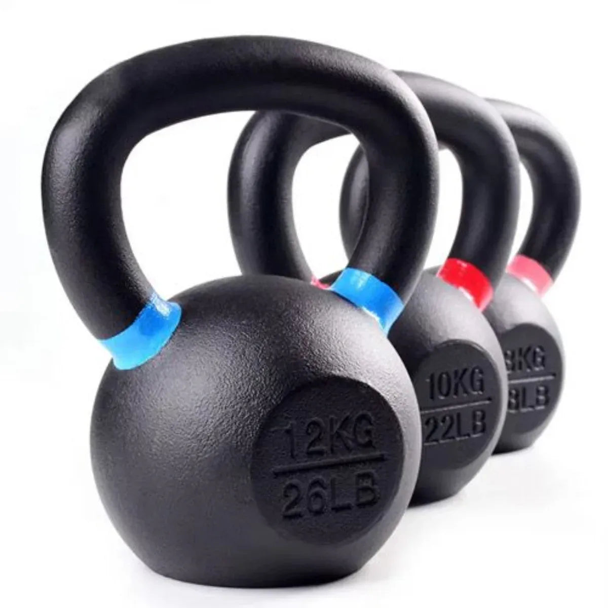 Cast Iron Vinyl Kettlebells (Colour-Marked) 16 Kg