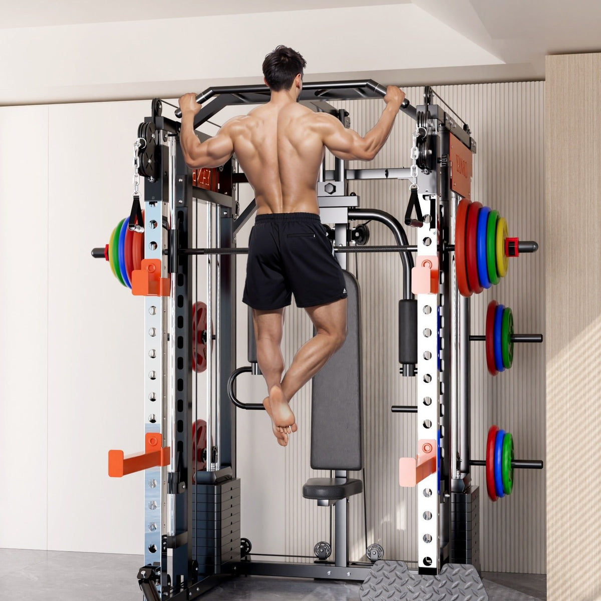 130kgs pin loaded SmartFit M1 Ultra Leg Press and Chest Fly Multi Functional Training Smith Machine Home Gym