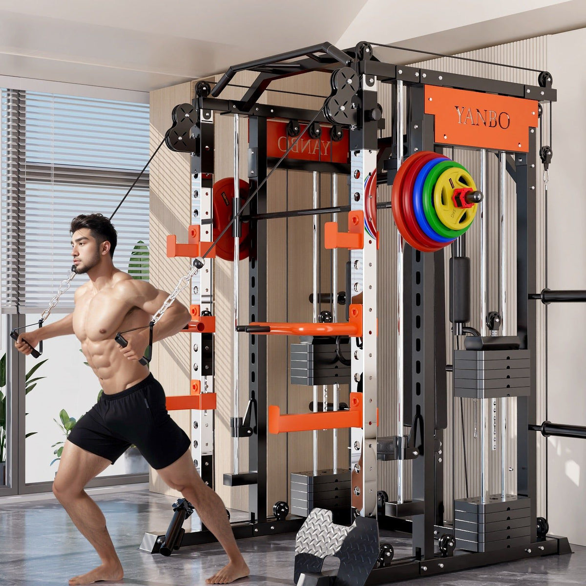 130kgs pin loaded SmartFit M1 Ultra Leg Press and Chest Fly Multi Functional Training Smith Machine Home Gym