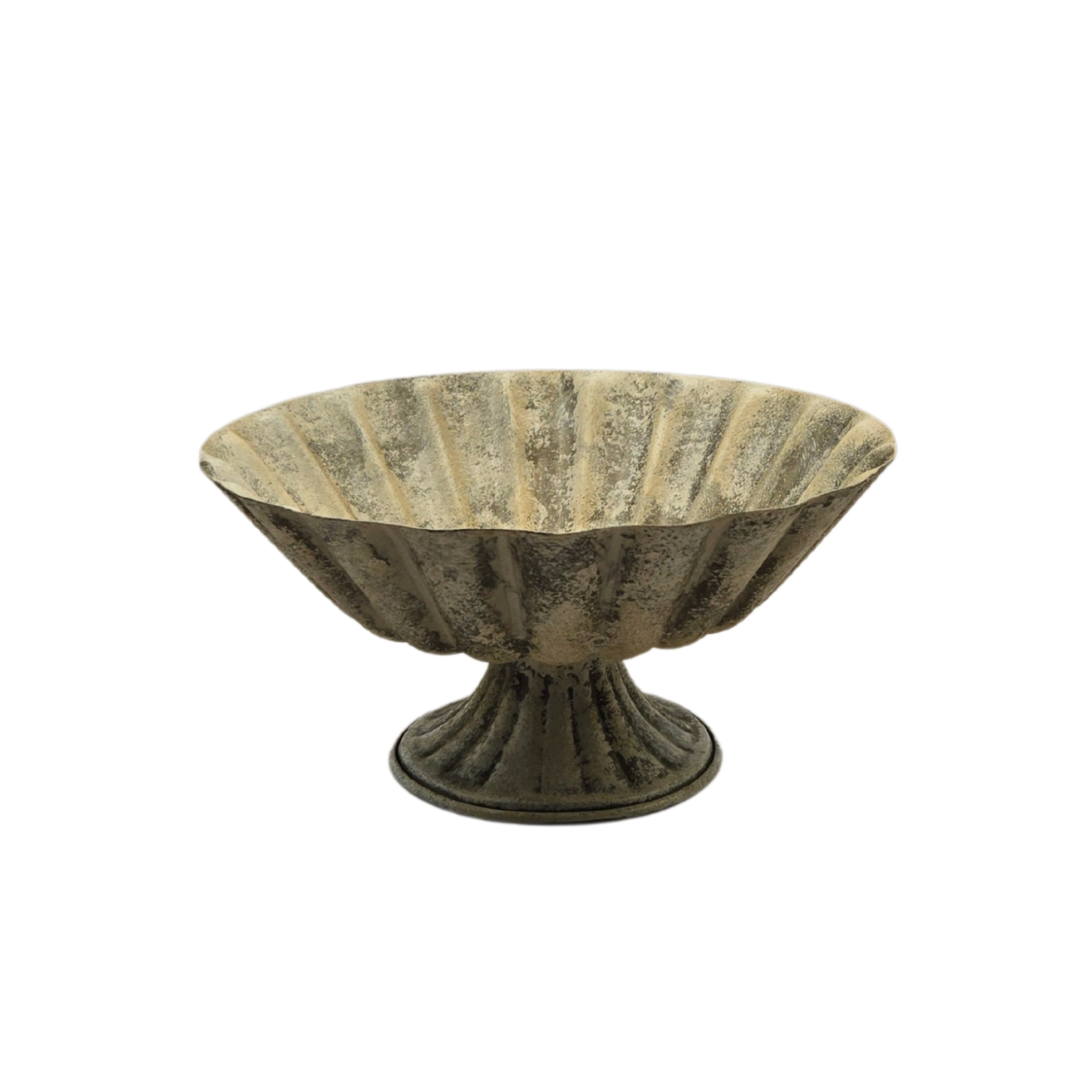 Roman Bowl – Zinc Finish | Metal Decorative &amp; Serving Bowl