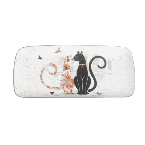 Cat Couple Embossed Entertaining Set