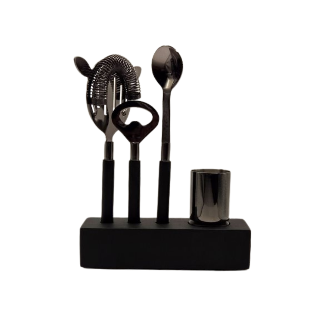 Plantation Bar Tools Stand Black &amp; Silver