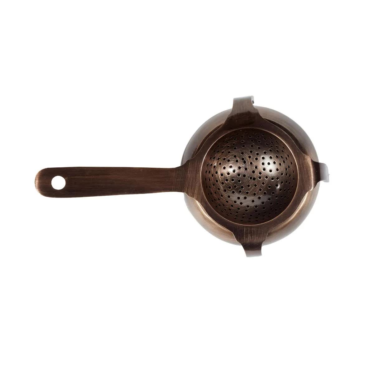 Antique Copper Tea &amp; Cocktail Strainer Set