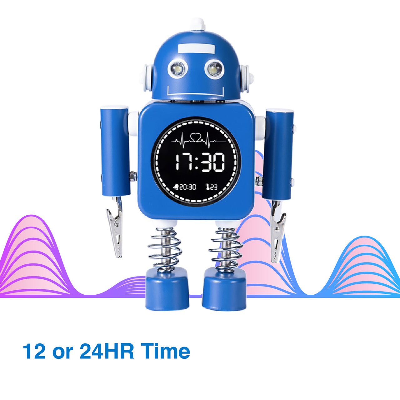 Laser Kids Robot Alarm Clock - Blue