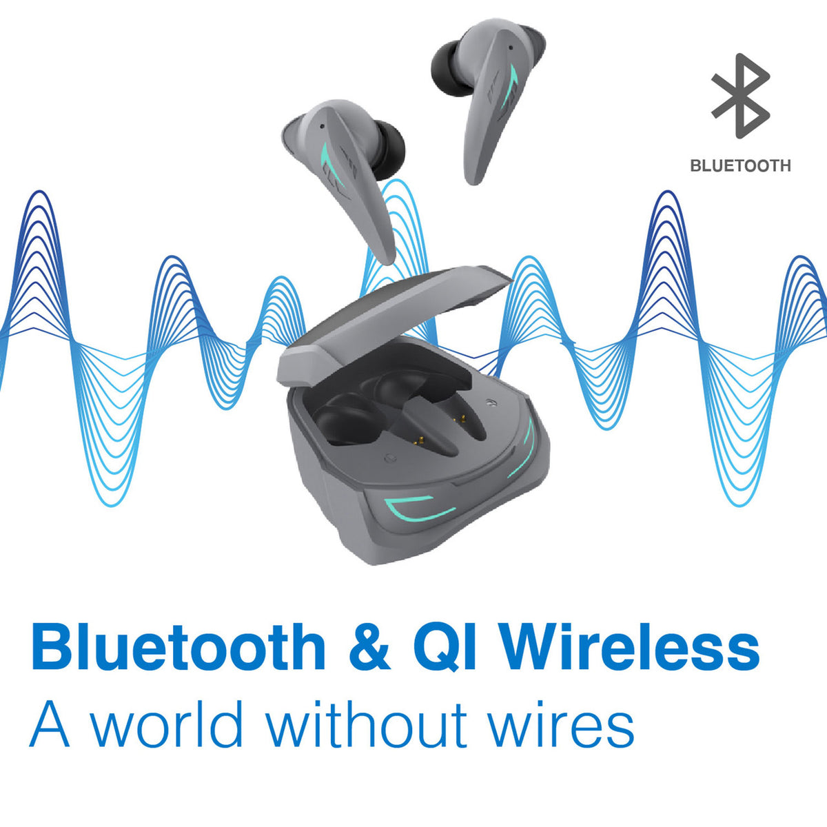 Laser Wireless Gaming ANC Earphones Black