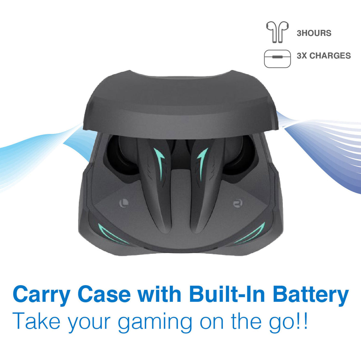 Laser Wireless Gaming ANC Earphones Black