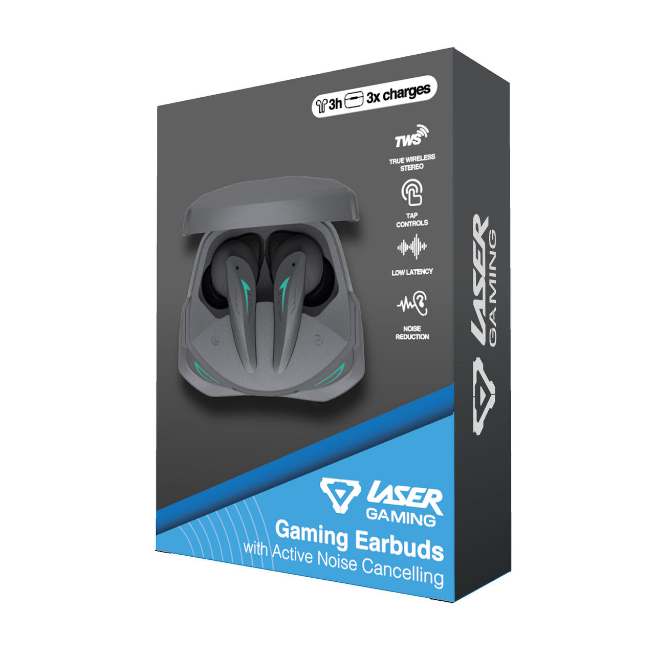 Laser Wireless Gaming ANC Earphones Black