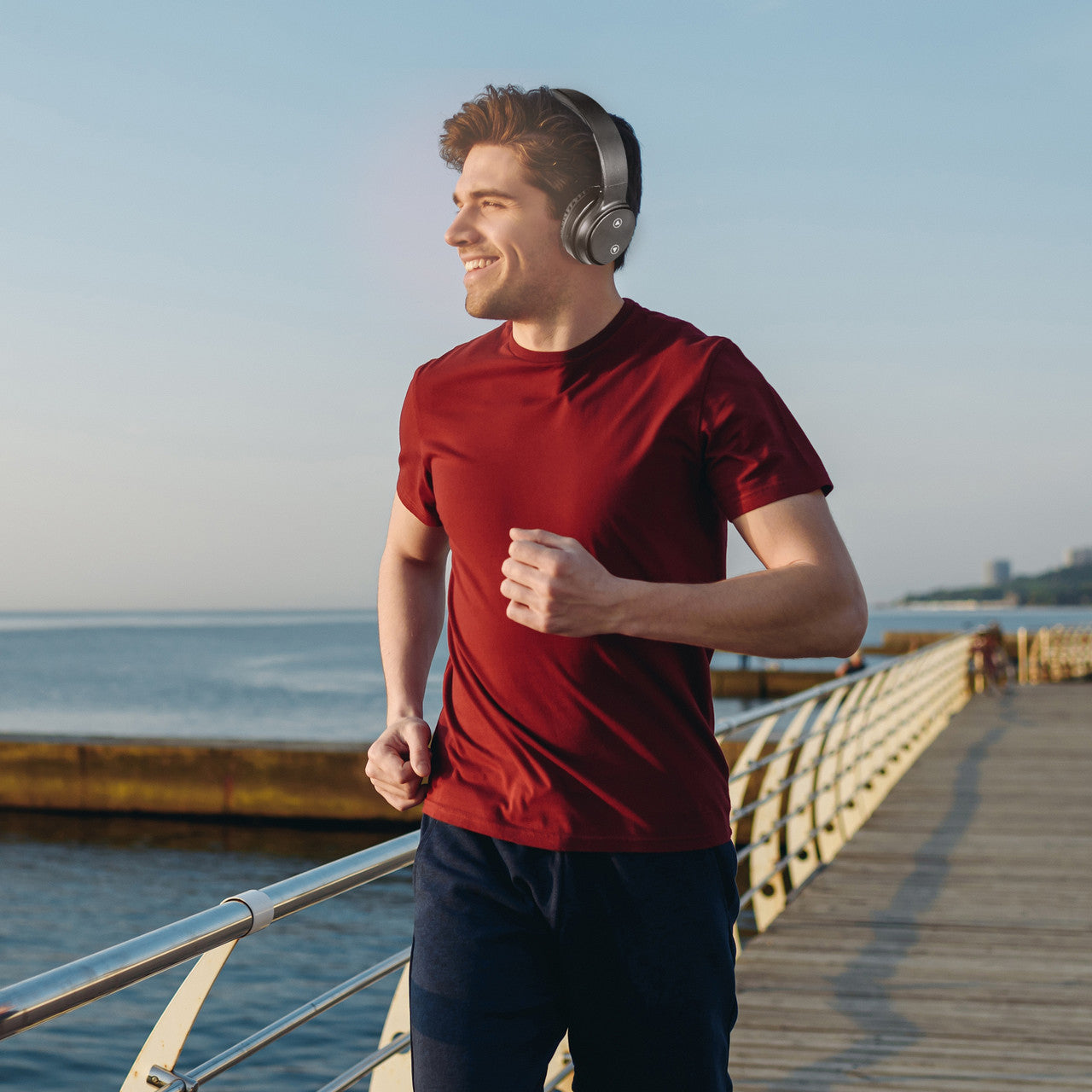 Laser Foldable Bluetooth Headphones with Mic Black