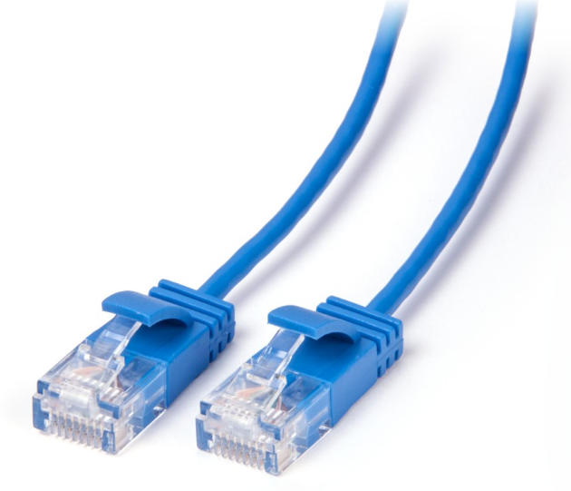 Ultra Slim Cat6 Network Cable Blue 1M
