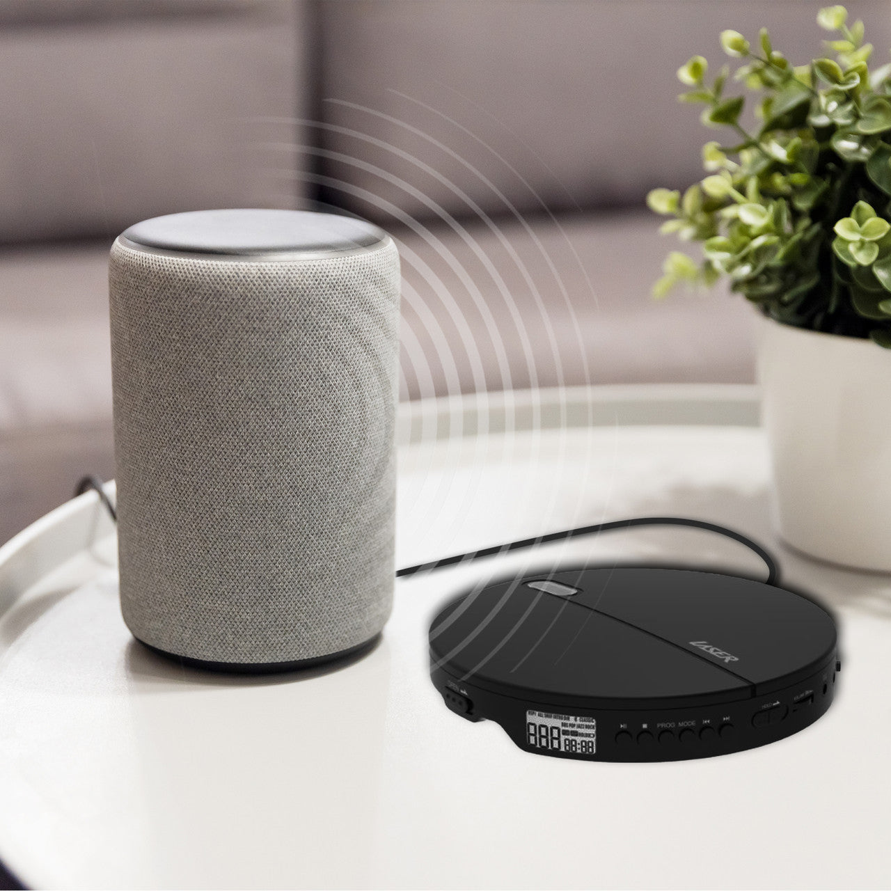 Laser Portable CD MP3 Player with Anti-Skip Tech and Headphones