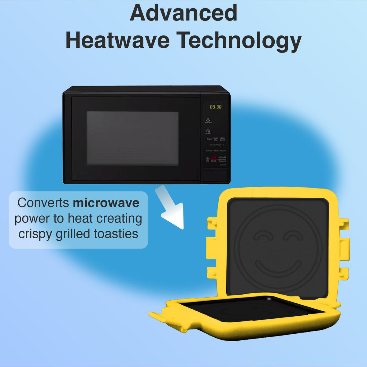 Laser Microwave Toastie Maker Smiley Face