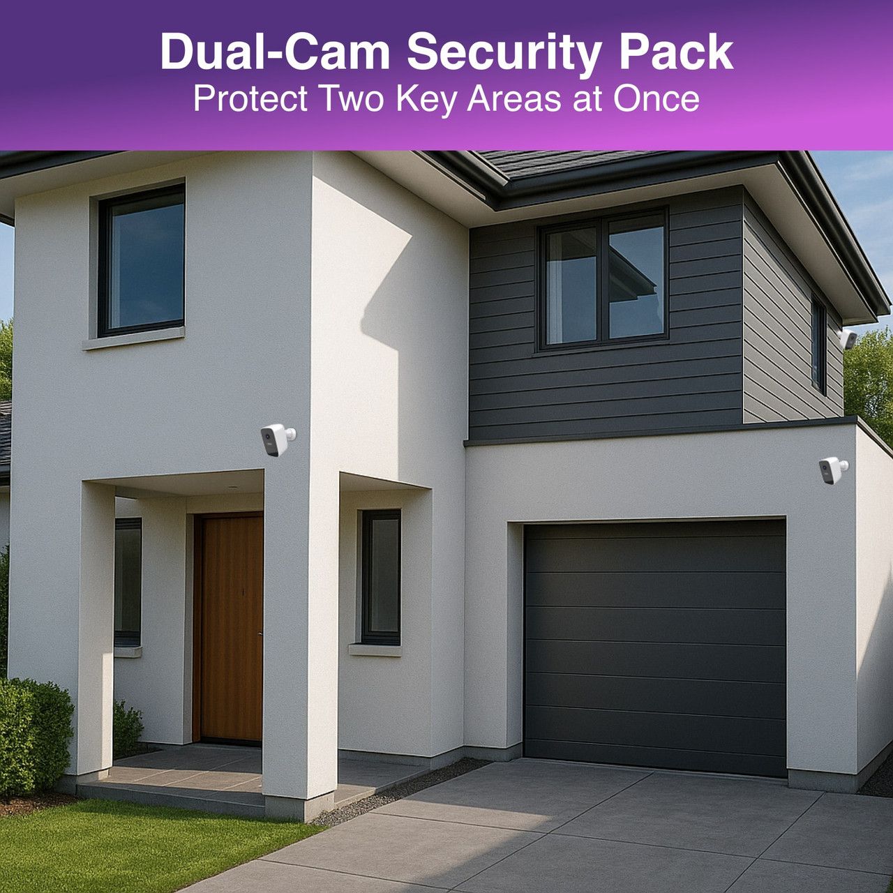 Connect 2K Outdoor Security Camera Twin Pack