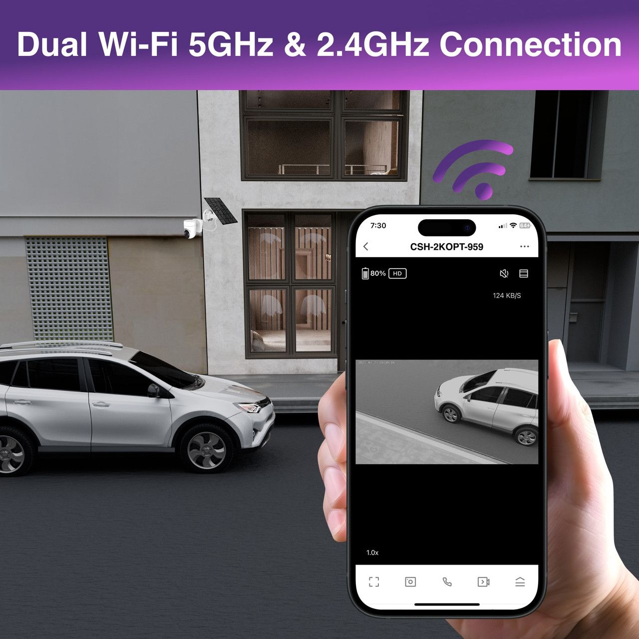 Connect Outdoor 2K Camera with Solar Panel