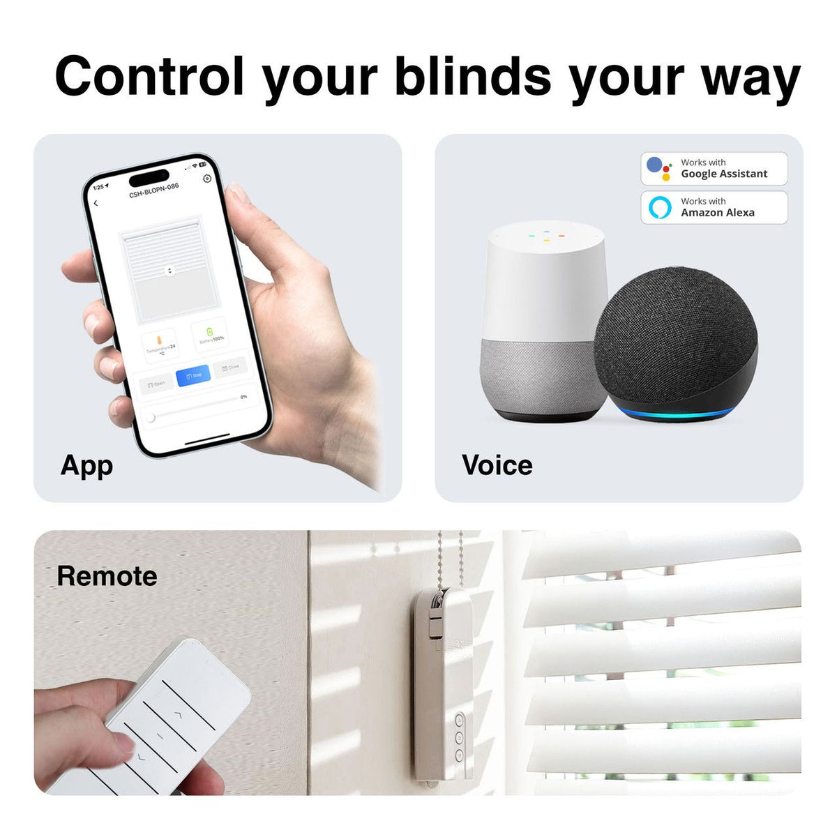 Smart Blind Opener for Roller and Roman Blinds