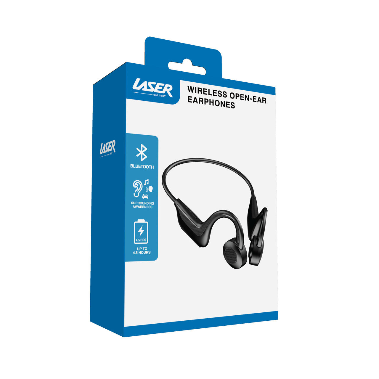 Laser Wireless Open Ear Earphones Black