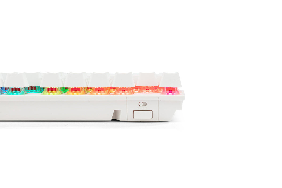 G-TEK Cyborg 87-Key Wired Bluetooth Keyboard White