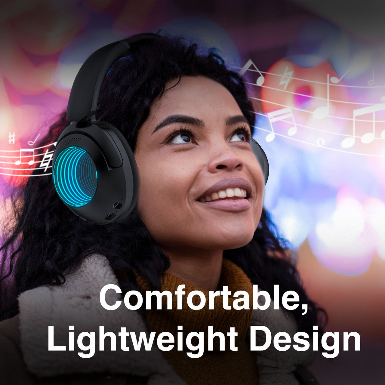 Laser Infinity Light Bluetooth Headphones