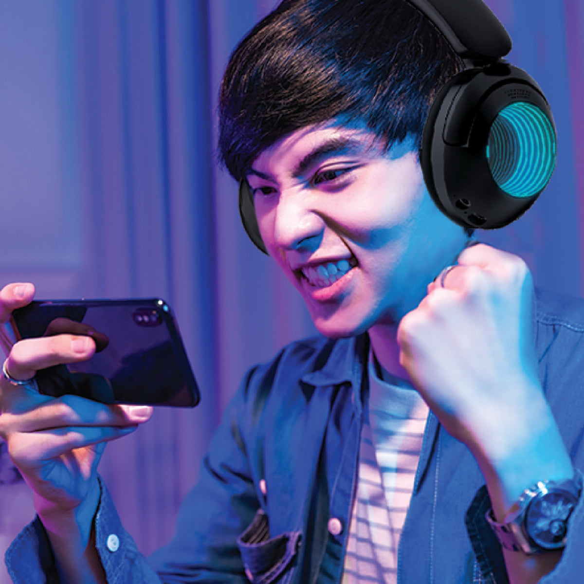 Laser Infinity Light Bluetooth Headphones